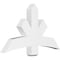Ekena Millwork Alberta Architectural Grade PVC Gable Bracket, 48"W x 28"H x 4"D x 6"F, 14/12 Pitch GBP048X28X0406ALB00 - alternate 1